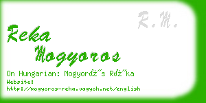 reka mogyoros business card